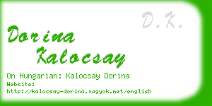 dorina kalocsay business card